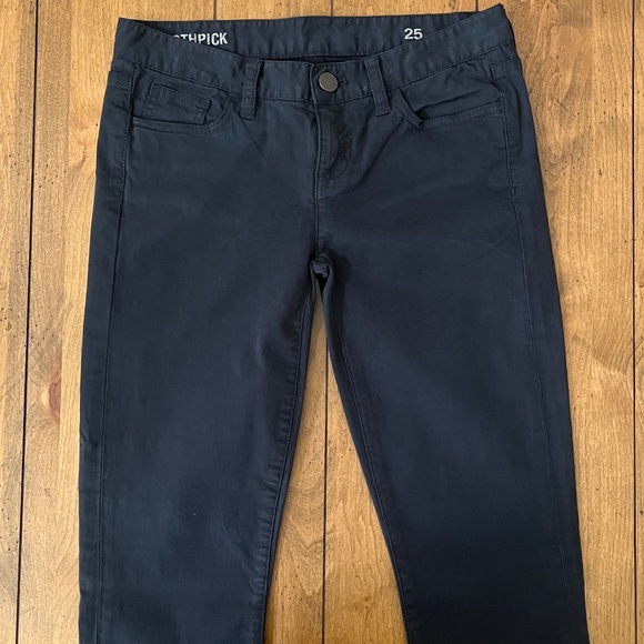 J. Crew Dark Charcoal Gray Toothpick Jeans (Size 25) - Picture 7 of 9